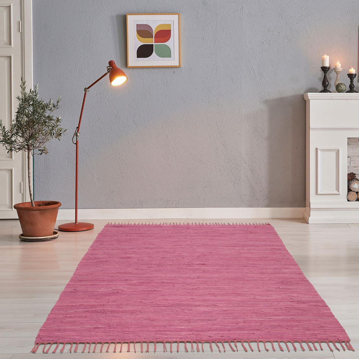 FLECKERLTEPPICH Chindi 70x140 cm - Beere, Textil (70/140cm) - Rug and Roll