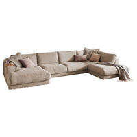 WOHNLANDSCHAFT MADELINE Taupe Cord - Taupe/Schwarz, Kunststoff/Textil (425/86/224cm) - KAWOLA