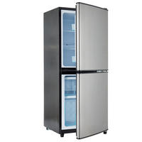 KÜHLSCHRÄNKE Gefrierkombination Freistehend Metall 106L Silber 45dB - Silberfarben, Metall (44.5/102/42.5cm) - Raelunyi