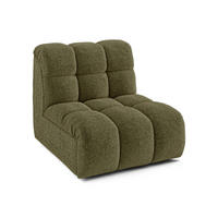 MODULARER Drehsessel SEVEN Bouclé-Stoff Olivgrün 81cm - Olivgrün/Grün, Textil (81/77/98cm) - Premium Interiors