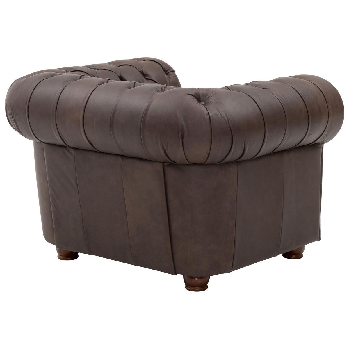 SOFAGARNITUR 3-2-1 Kath Echtleder (Antikoptik) braun - Braun, Leder (200/74/98cm) - 58aufmkessel