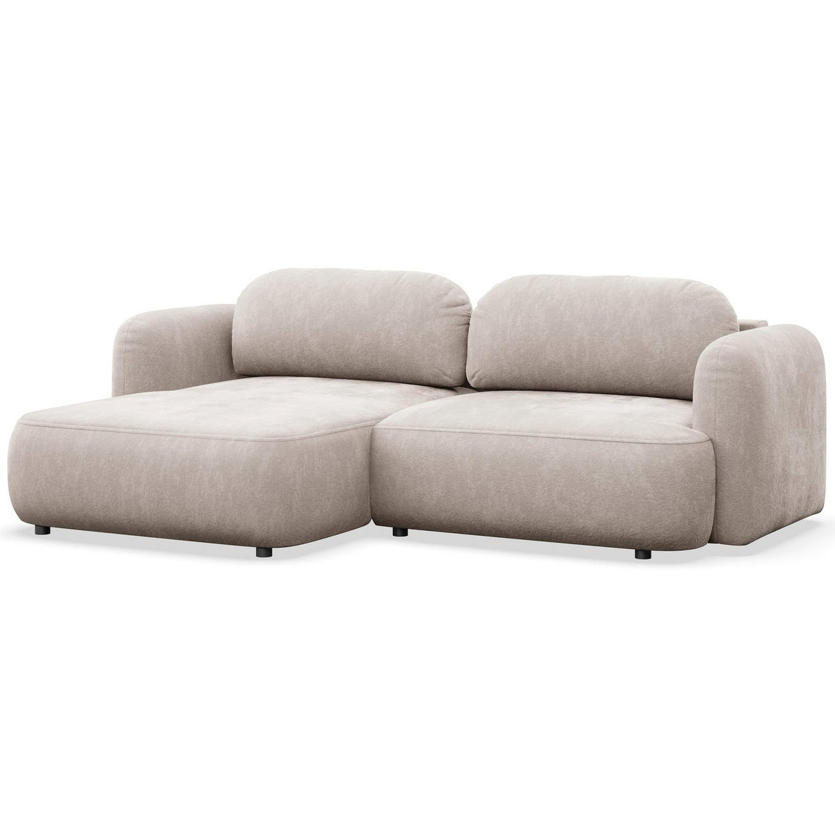 ROHOVÁ SEDAČKA Tvoya světle béžová žinylka - černá/ecru, textil/plast (267/175cm) - Selsey