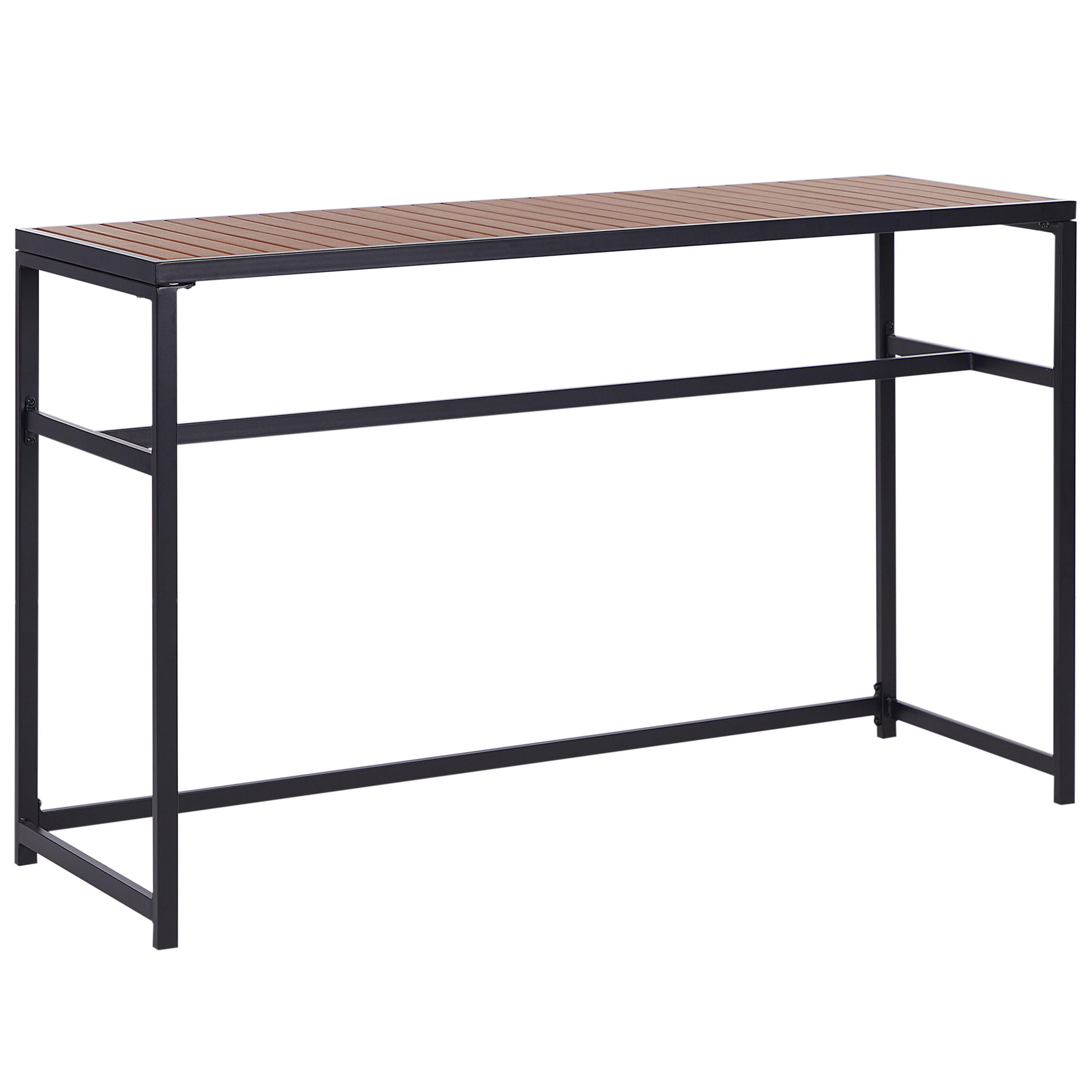 GARTENTISCH Schwarz Avetrana - Hellbraun/Schwarz, Metall (50/150/90cm) - Beliani