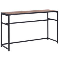 GARTENTISCH Schwarz Avetrana - Hellbraun/Schwarz, Metall (50/150/90cm) - Beliani