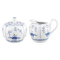 MILCH- & ZUCKER-SET Amina blau-weiß 2er Set - Blau/Weiß, Keramik (1/1cm) - Seltmann Weiden