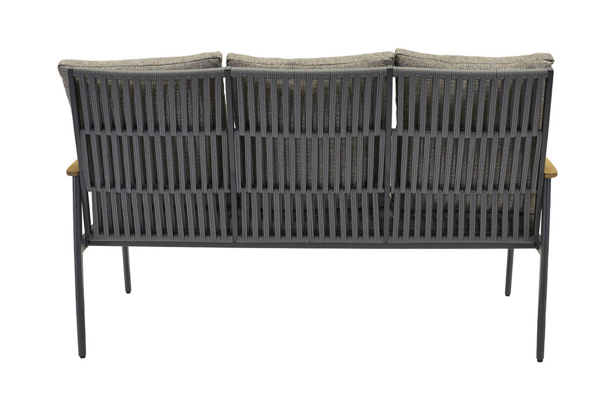 LOUNGESOFA Phoenix 160x70x90 cm, Metall, Anthrazit - Anthrazit/Grau, Metall (160/90/70cm) - dasmöbelwerk