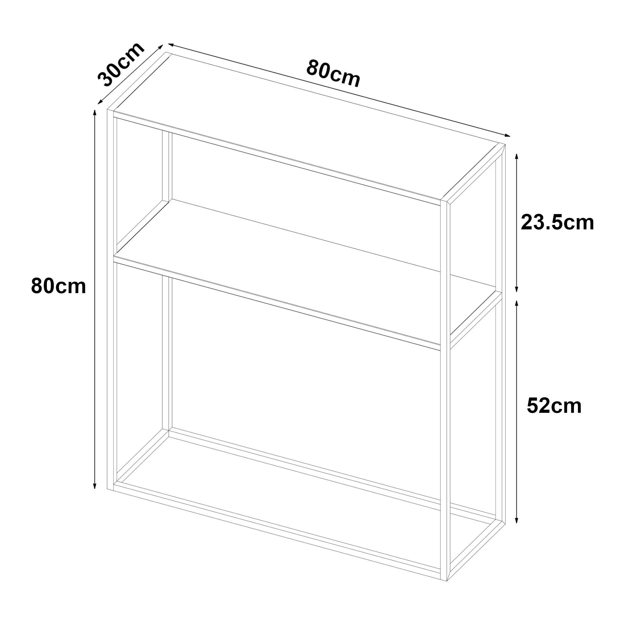KONSOLENTISCH Kuhmo - Weiß, Metall (30/80/80cm) - [en.casa]