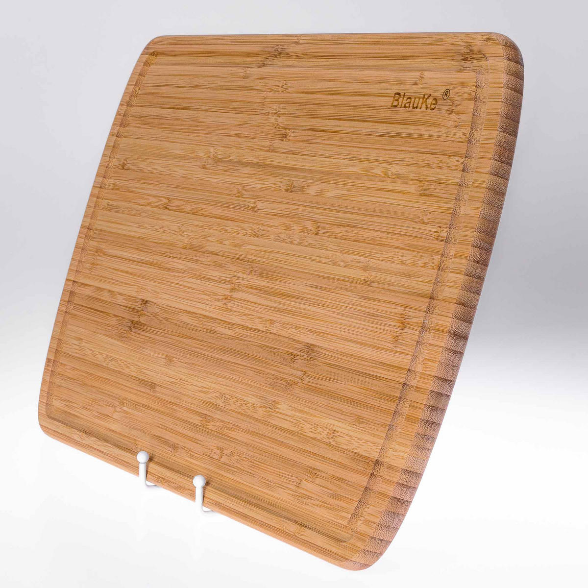 SCHNEIDEBRETT aus Holz mit Saftrille (45x31cm) - Beige, Holz (31.5/45.5cm) - BlauKe