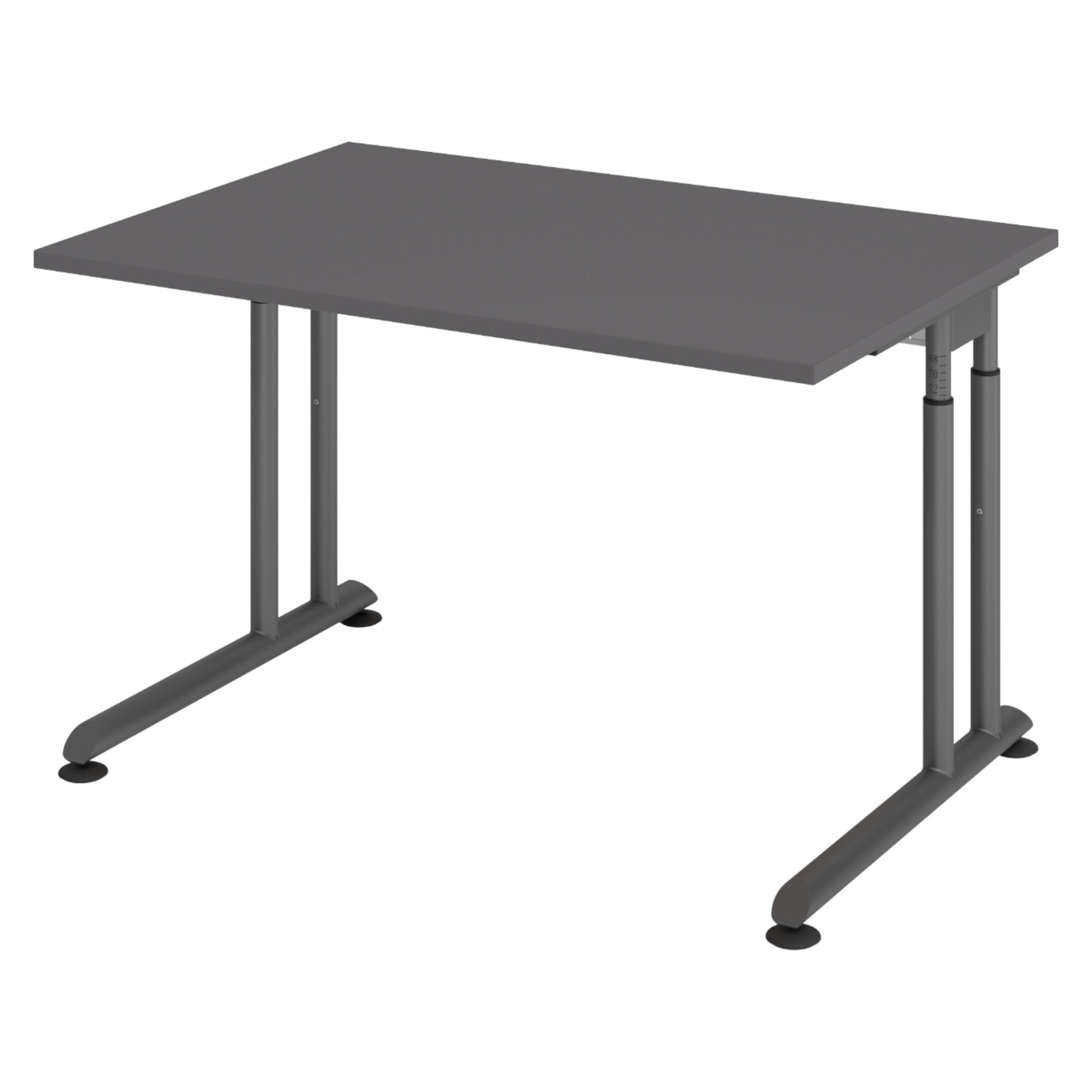 bümö Schreibtisch Graphit, Graphit 120x74x80 cm