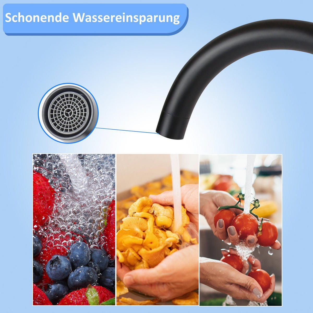 KÜCHENARMATUR Nixan 4.1/35.9/23.2 cm - Schwarz, Metall (4.1/35.9/23.2cm) - ZMH