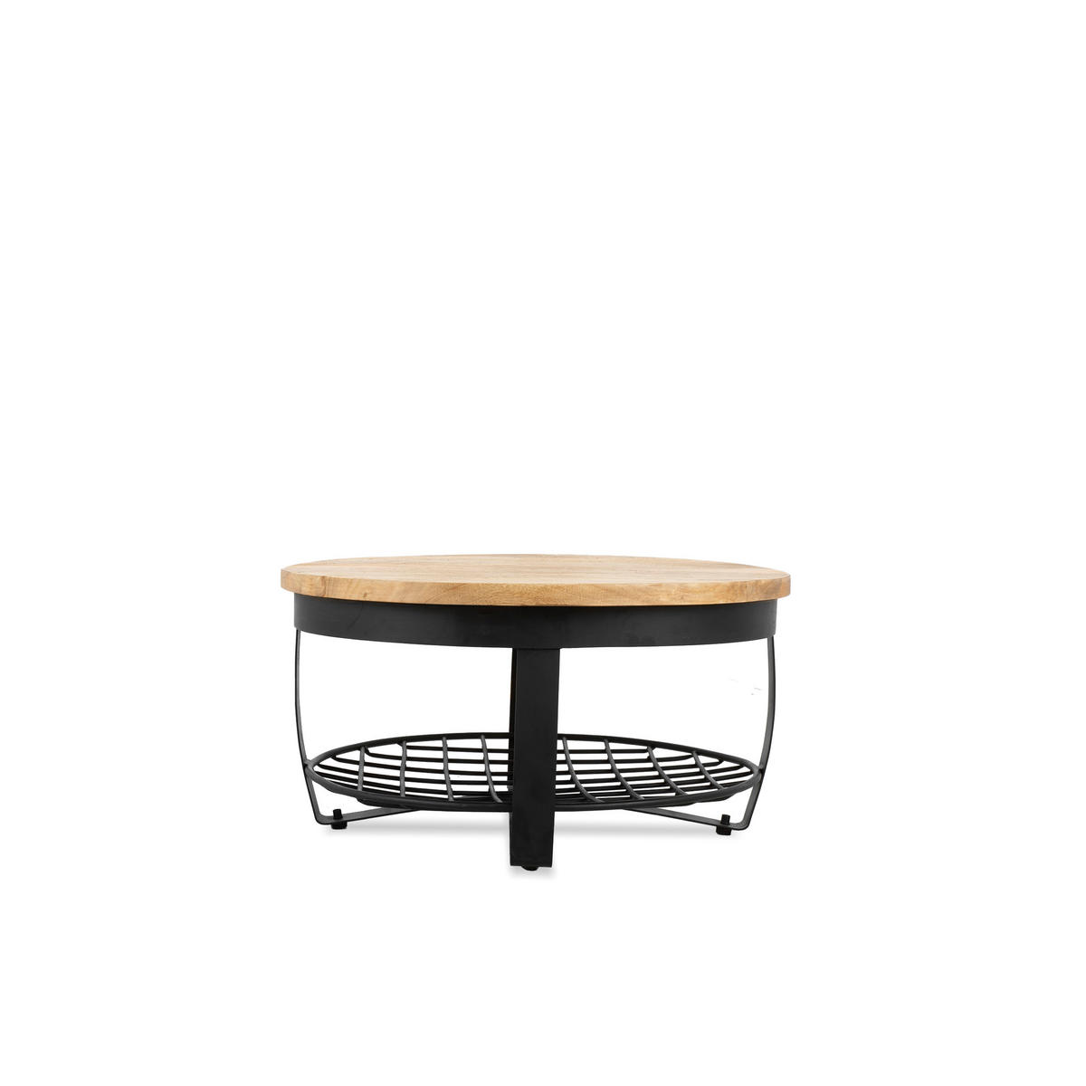 COUCHTISCH Rond Mangoholz Durchmesser 65 cm Natur - Naturfarben, Holz (65/65/34cm)