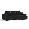 ECKSOFA SENSO mit Schlaffunktion Schwarz im Neve Stoff - Schwarz, Holz/Holzwerkstoff (255/148cm) - AltaBeds
