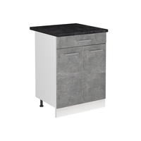 SKŘÍŇKA POD DŘEZ R-Line, Beton/Bílá, 60 cm pracovní deska Antracit - bílá/šedá, kompozitní dřevo (60/81.6/60cm) - Vicco