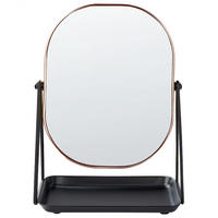 KOSMETIKSPIEGEL 20/22 cm roségold Correze - Roségold/Schwarz, Metall (15/31/24cm) - Beliani