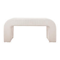SITZBANK - 110 cm x 41 cm - Samt, Stoff - Cremefarben - CALVELO - Creme, Textil (110/46/41cm) - Vente-Unique