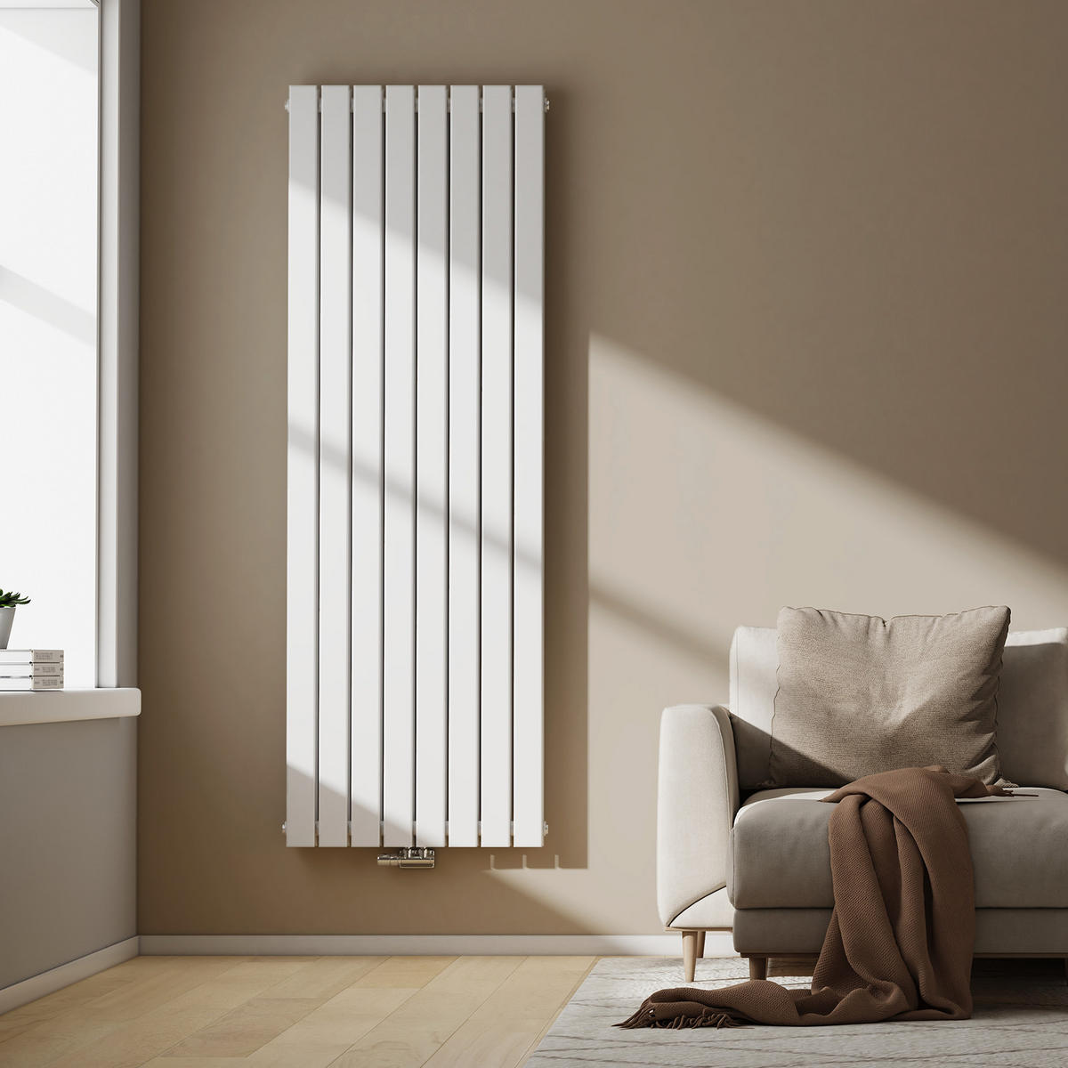 HEIZKÖRPER Flachheizkörper Weiß 180/62/6,3 cm - Weiß, Metall (62/180/6.3cm) - EMKE