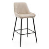 BARHOCKER PASSO gepolstert mit Steppung - beige - Samt Velours - Beige/Creme, Metall (50/95/55cm) - NEW HOME