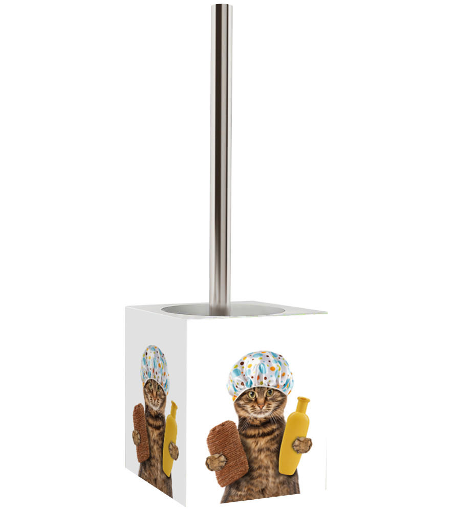 WC-BÜRSTE Shower Cat - Braun, Kunststoff (10/37/10cm) - Sanilo