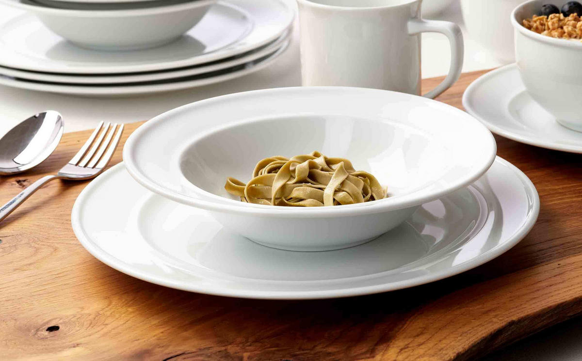 SUPPENTELLER Simple weiß ø 22 cm 6er Set - Weiß, Keramik (22cm) - Ritzenhoff Breker
