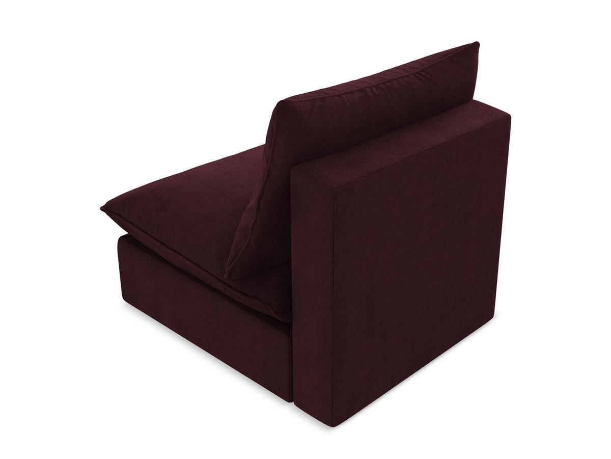 SOFAELEMENT Strukturstoff Rot - Rotbraun/Schwarz, Holzwerkstoff/Kunststoff (75/77/90cm) - Makamii