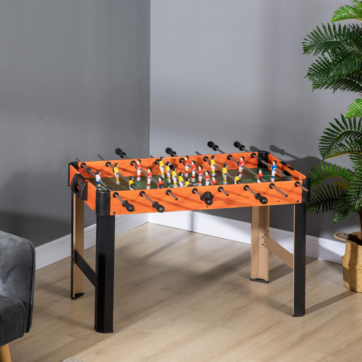 TISCHKICKER DE-10685 mit Punkteanzeige & rutschfesten Griffen Bunt - Braun, Holzwerkstoff (104/118cm) - ComfortXL