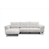 ECKSOFA SALVINI 4-Sitzer, weiß - Schwarz/Weiß, Holzwerkstoff/Textil (158/292cm) - Courtois Laville