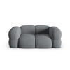 SOFA Loretto aus strukturiertem Stoff grau 2 Sitzplätze - Grau, Textil (100/68/180cm) - Cosmopolitan Design