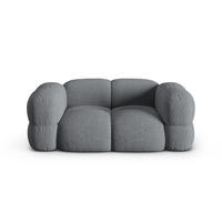 SOFA Loretto aus strukturiertem Stoff grau 2 Sitzplätze - Grau, Textil (100/68/180cm) - Cosmopolitan Design