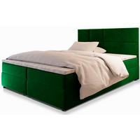 POSTEL BOXSPRING LENA 160x200 cm, s matrací a úložným prostorem, zelená barva - zelená barva, kompozitní dřevo/textil (160/200cm) - MASSENO
