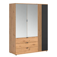 SKRIŇA 3 dvere Ezra Drevo - hnedá, kompozitné drevo (150.5/195.5/56cm) - Petits-meubles