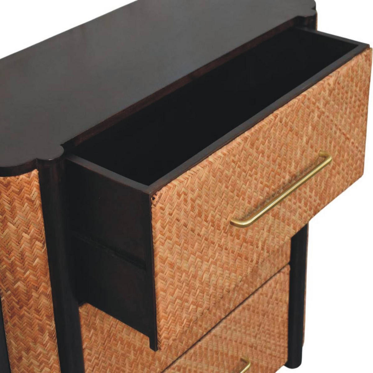 KOMMODE mit Mokka-Finish, 3 Schubladen, dunkelbraun - Dunkelbraun, Holz (90/86/40cm) - Artisan Furniture