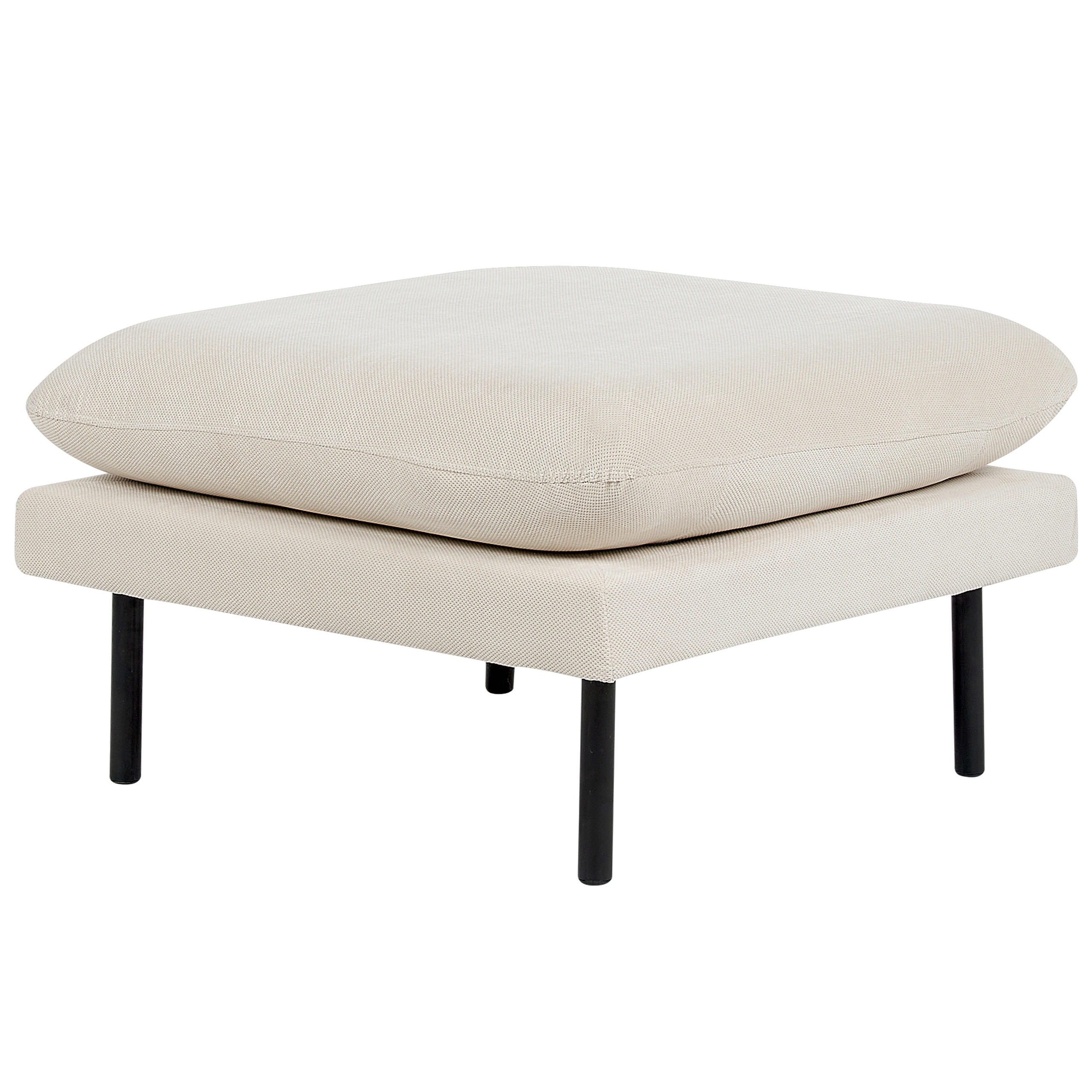 OTTOMANE Stoff Hellbeige Vinterbro - Beige, Textil (70/44/70cm) - Beliani