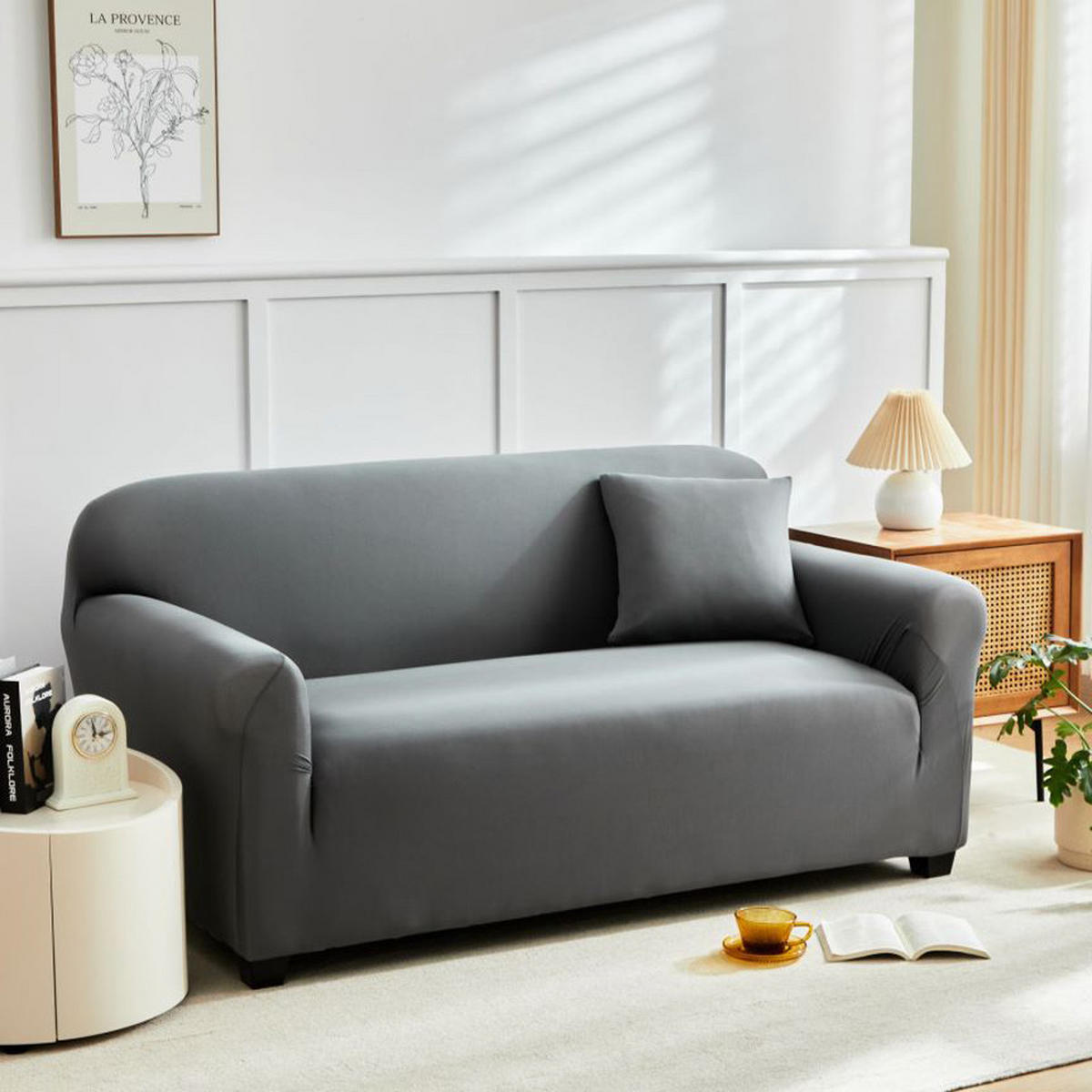 SOFAÜBERWURF 1/2/3/4 Sitzer, Universal (1 Stück) - Grau, Textil (90/110cm) - Kaket