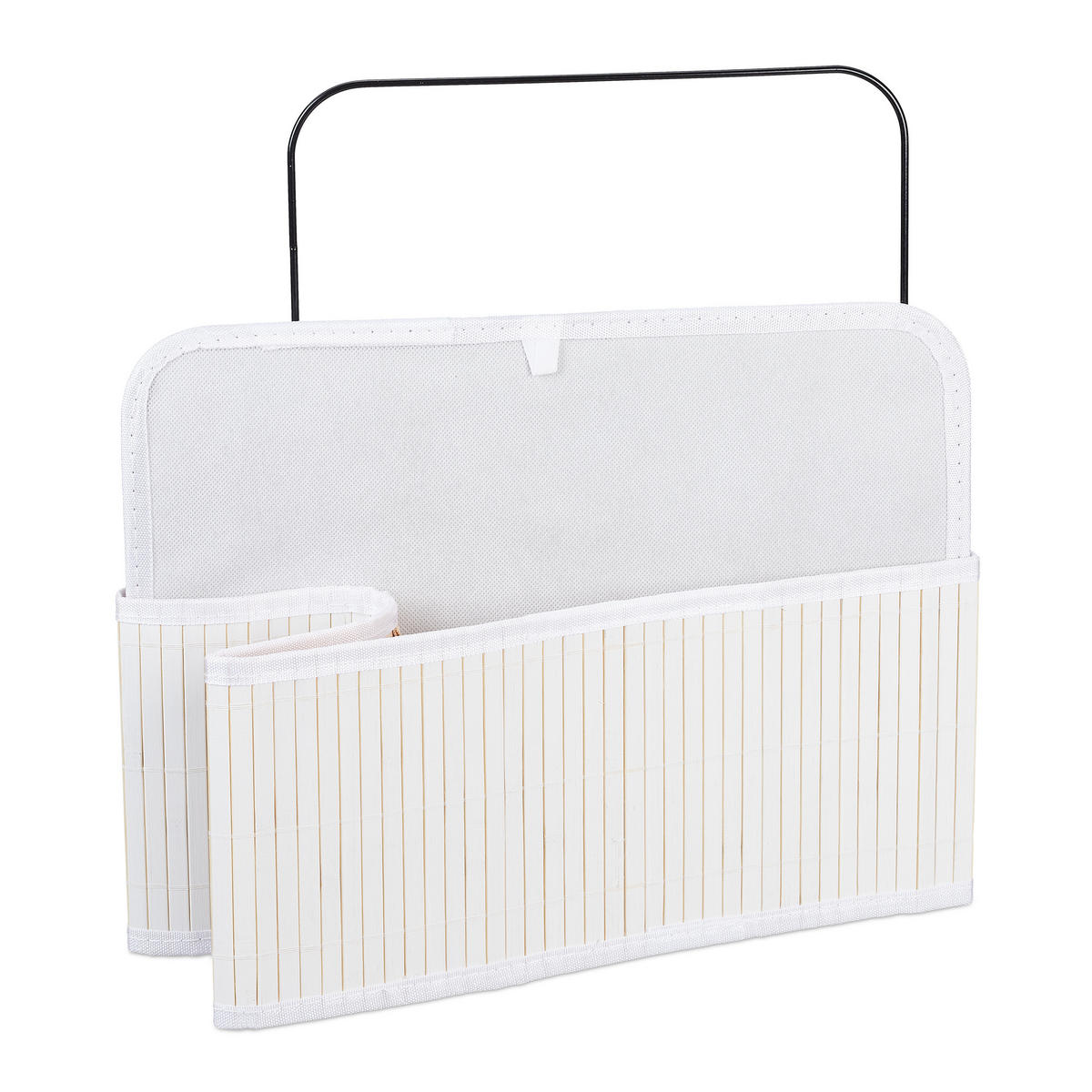 AUFBEWAHRUNGSKORB - Multicolor, Holz/Textil (38/16.5/28.5cm) - Relaxdays