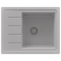 SPÜLBECKEN Kopenhagen Easy, 2-er set Grau 55/44 cm 1 Becken + Ablauf-Set ab 45er Unterschrank - Grau, Kunststoff (55/17/44cm) - Primagran