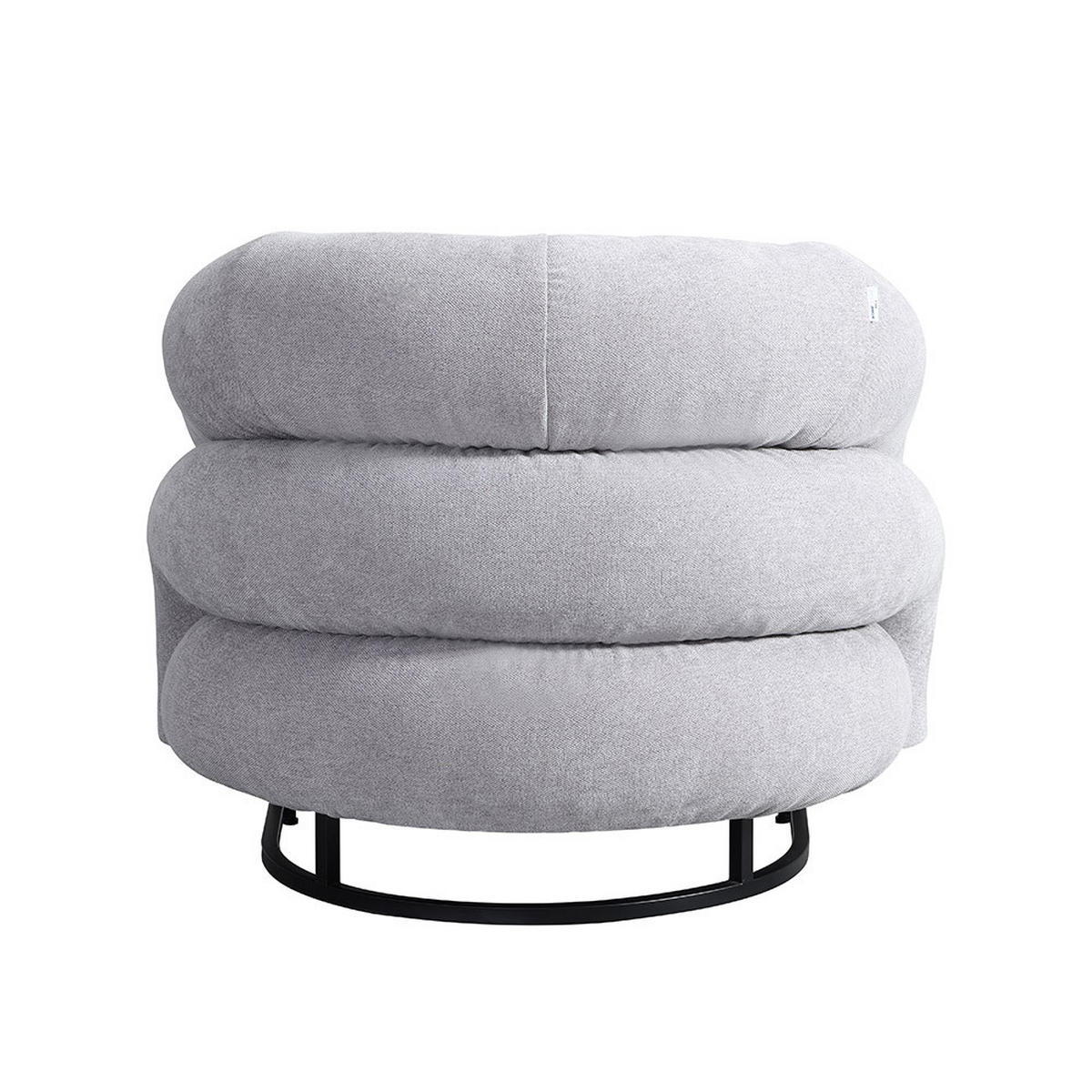 SESSEL MACA - Samtgewebe Grau - Grau, Kunststoff (95/73/88cm) - Home Deluxe
