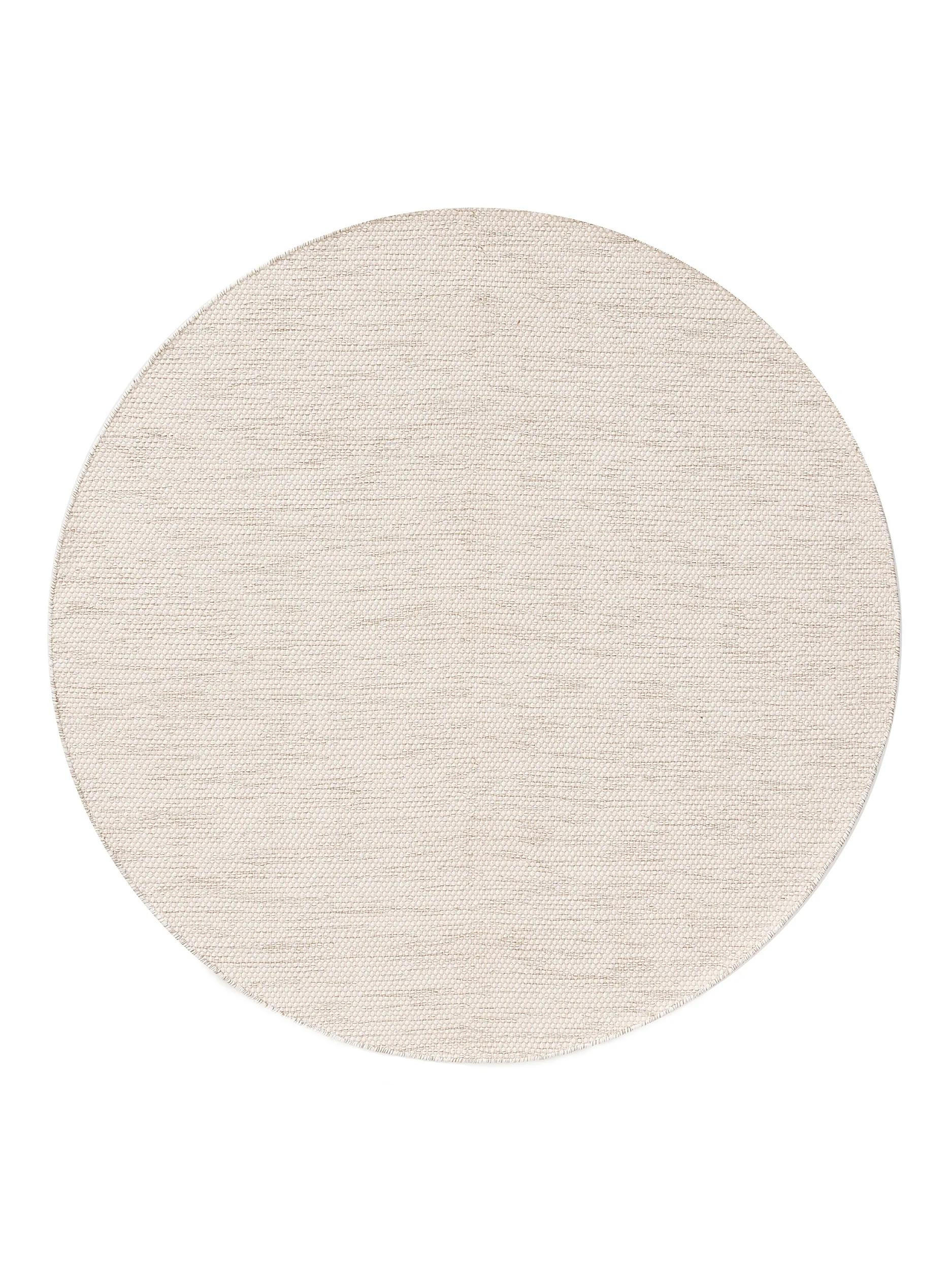 BOMBAŽNA preproga Ron kremna ø 160 cm - krem, tekstil/naravni materiali (160/160cm) - benuta