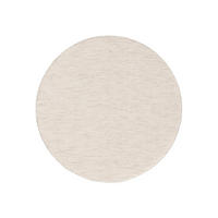 BAUMWOLLTEPPICH Ron handgewebt ø 200 cm rund - Creme, Naturmaterialien/Textil (200/200cm) - benuta