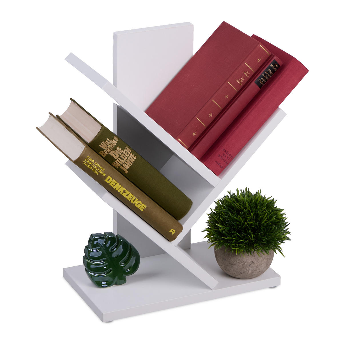 BÜCHERREGAL - Weiß, Holzwerkstoff/Kunststoff (30/40/16cm) - Relaxdays