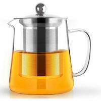 TEEKANNE 450 ml Glas mit Edelstahlfilter - Transparent, Glas (11/8cm)