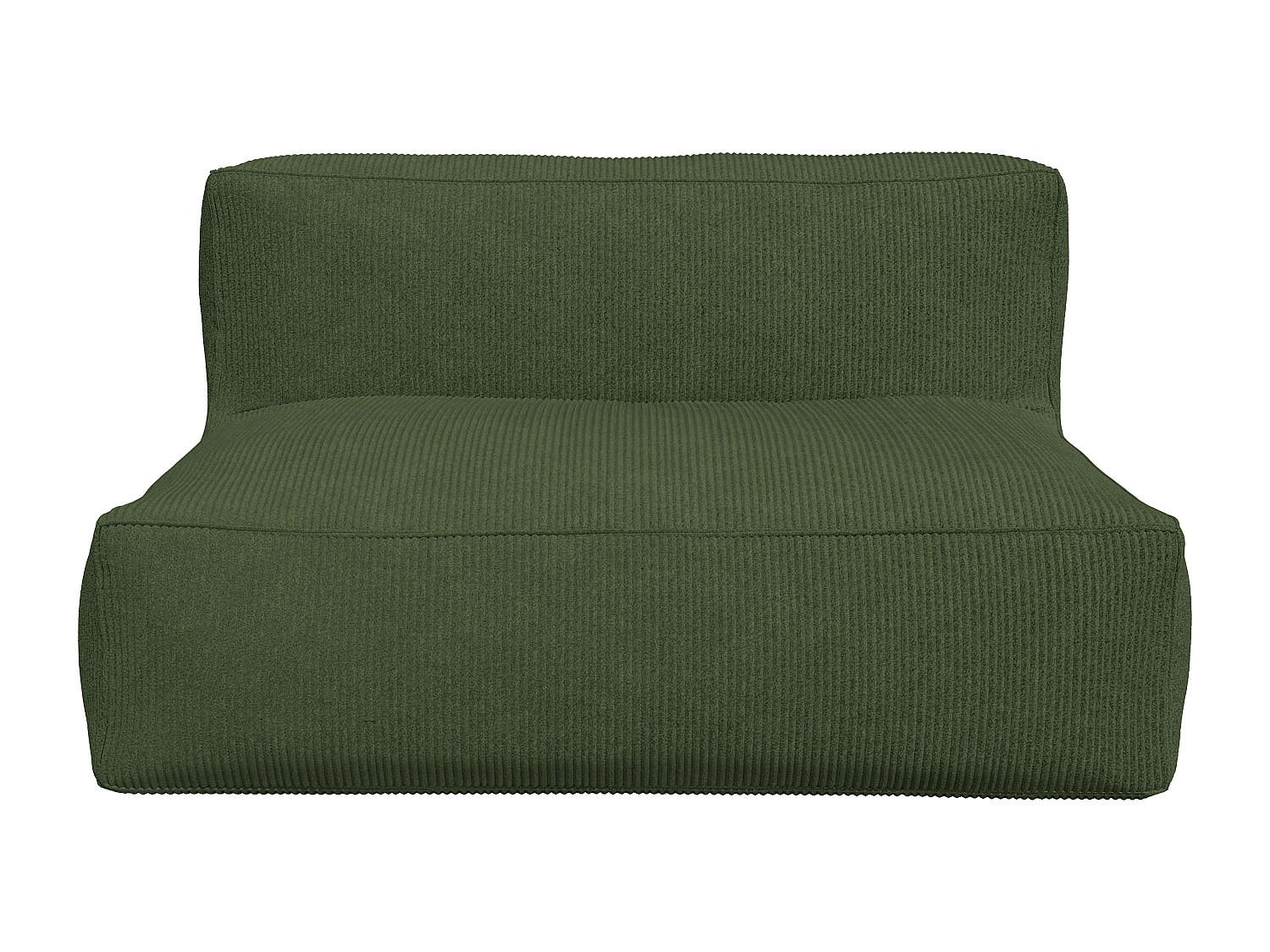 MODULIERBARES Sofa - 2 Personen - samt - grün Noumara - Grün, Textil (135/80/95cm) - Vente-Unique