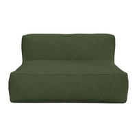 MODULIERBARES Sofa - 2 Personen - samt - grün Noumara - Grün, Textil (135/80/95cm) - Vente-Unique