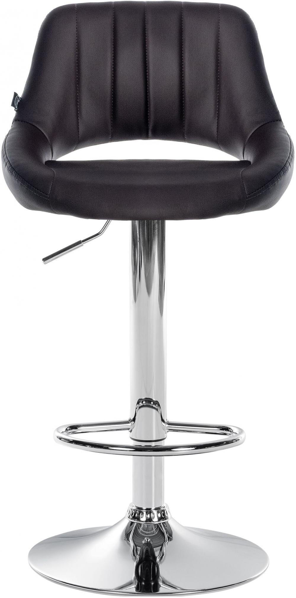 BARHOCKER Lederlook Braun - Chromfarben/Braun, Textil/Metall (47/85/48cm) - CLP