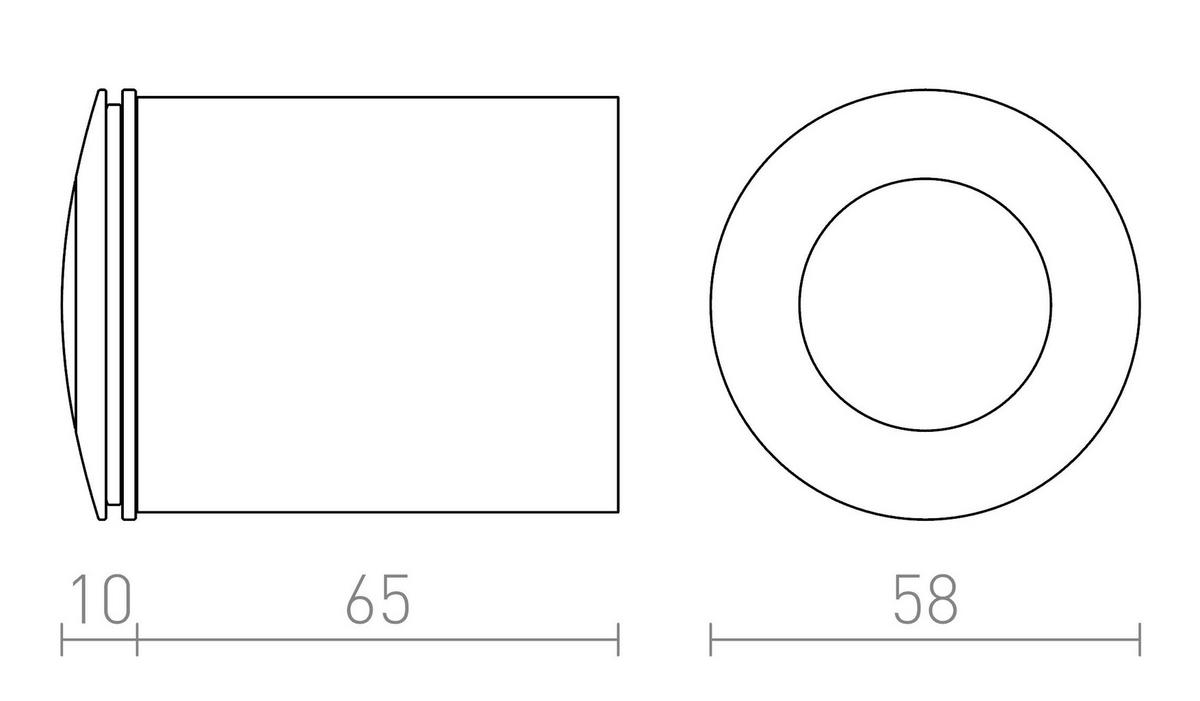AUSSENLEUCHTE CLUB Silbergrau 3 W IP54 - Grau, Metall (58/58/5.8cm) - Rendl