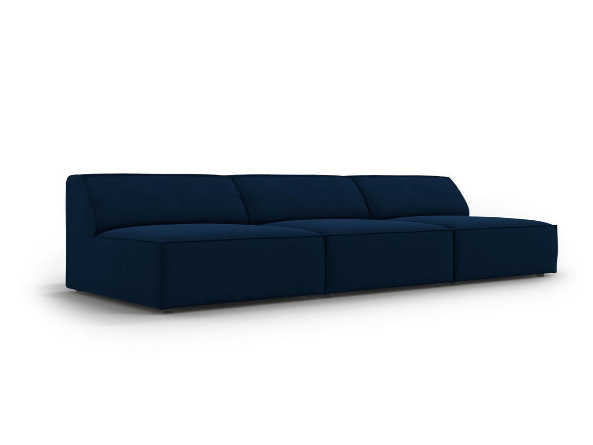 SOFA Jodie aus Samt königsblau 3 Sitzplätze - Blau, Textil (240/70/102cm) - Micadoni