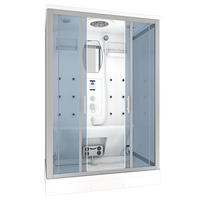ACQUAVAPORE Dampfdusche Sauna Dusche Duschkabine D27-EH-EC-EA 140x90 cm MIT 2K Scheiben Versiegelung - Weiß, Glas/Kunststoff (140/90/215cm) - AcquaVapore by Sandra Jentho
