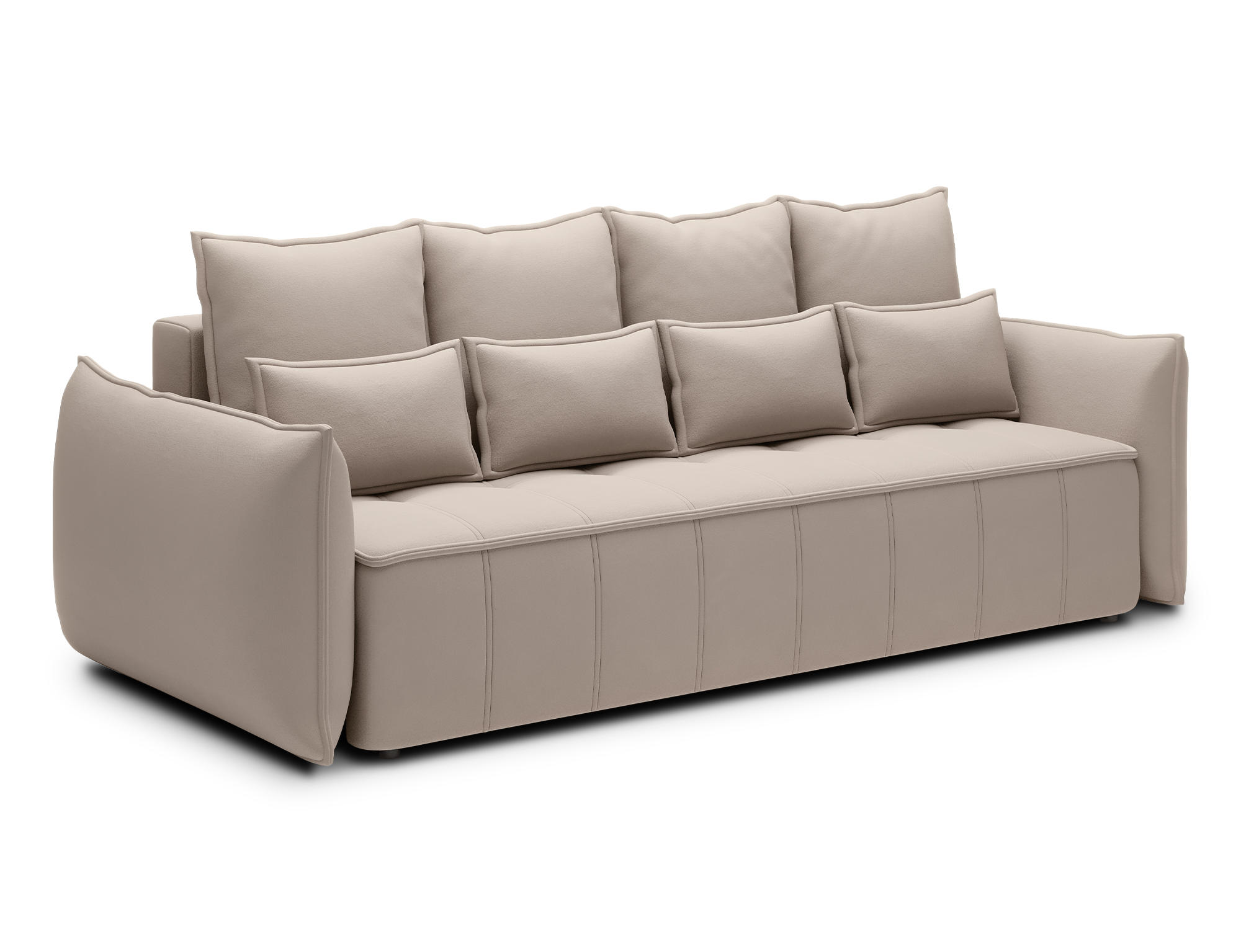 SCHLAFSOFA WELSH - Beige (SOLA 18) - Beige, Holzwerkstoff (242/94/106cm) - Möblo