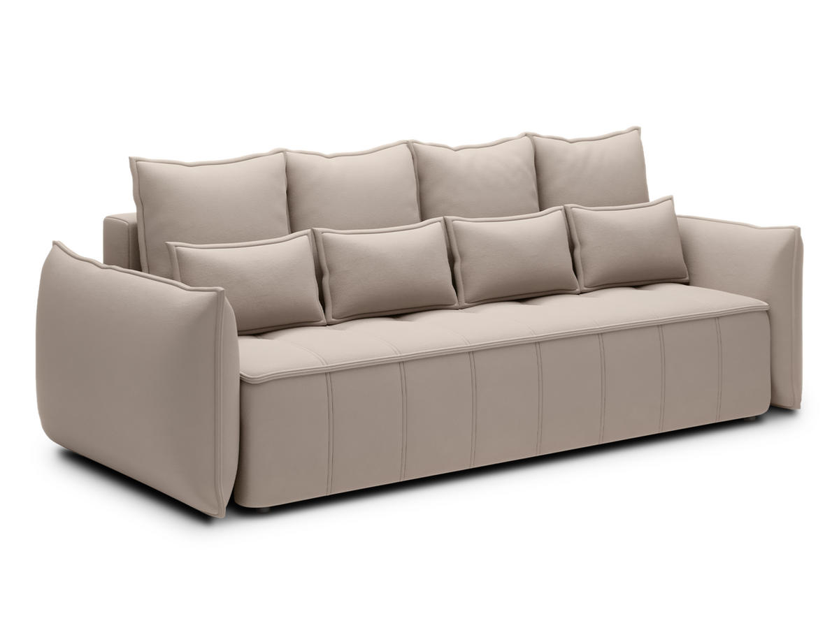 SCHLAFSOFA WELSH - Beige (SOLA 18) - Beige, Holzwerkstoff (242/94/106cm) - Möblo