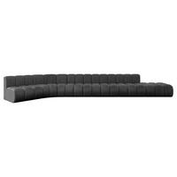 ECKSOFA modulares Sofa Brilo-L3 - 562x174x70 cm Schwarz - Schwarz, Holzwerkstoff/Textil (562/174cm) - ALTDECOR