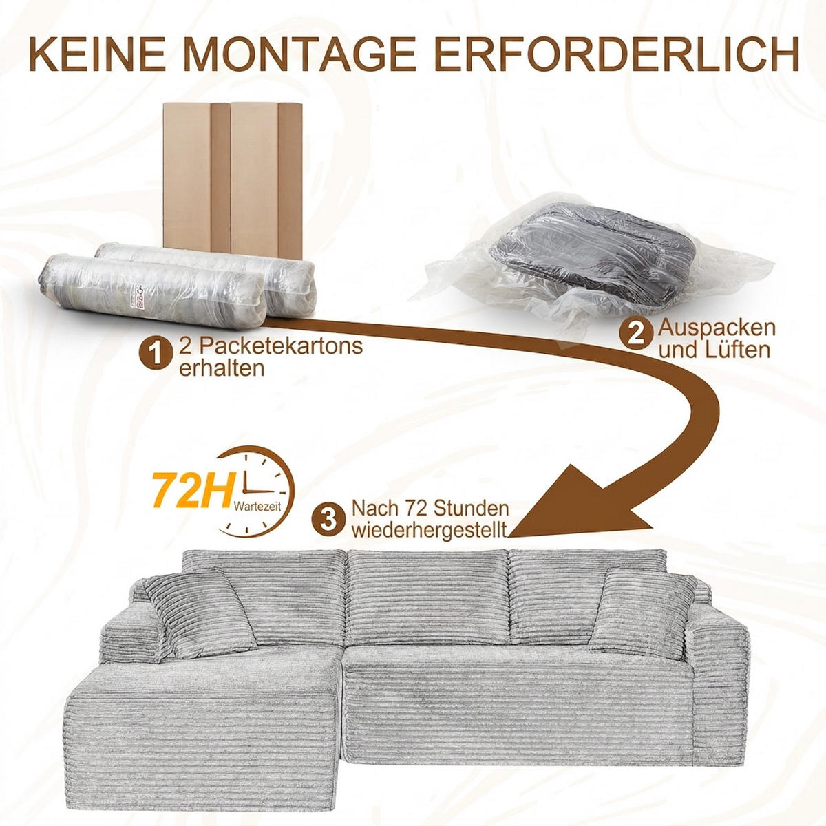 ECKSOFA 252.5/163/65 cm Schwarz mit Chaiselongue, Linke Seite - Schwarz, Textil (252.5/163cm) - Oxeza